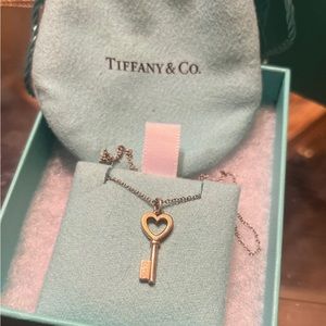Tiffany and Co Heart Key pendant necklace